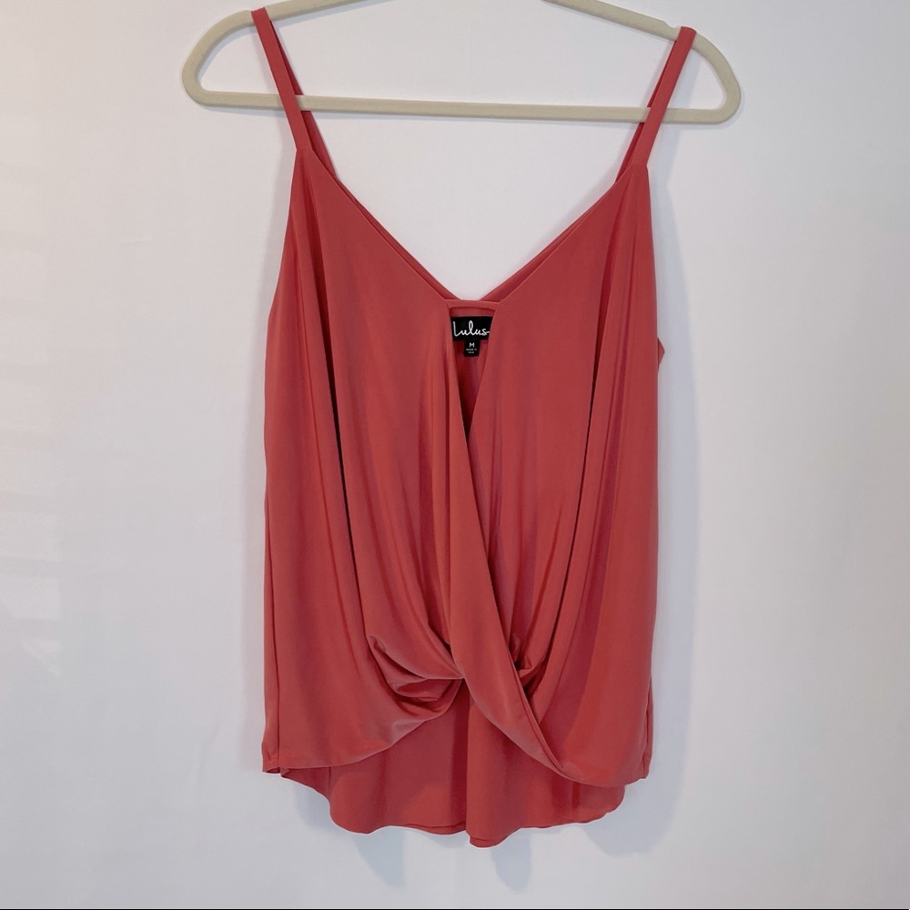 Lulus Women’s Surplice Tank “Loops-y Daisy”